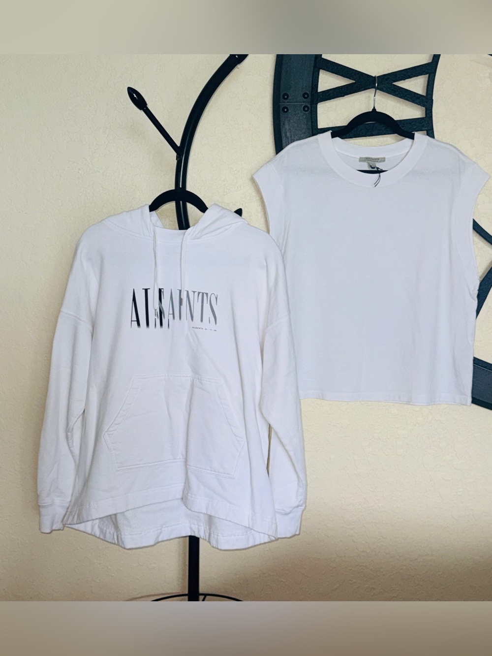 AllSaints Bundle -  White Muscle Tank + AllSaints Hoodie - Combined MSRP - $260